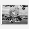 Tower Bridge wall art print, fine art black and white cityscape photography.