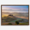 Tuscany wall art featuring sunrise over Val d’Orcia rolling hills and countryside landscape