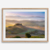 Tuscany wall art featuring sunrise over Val d’Orcia rolling hills and countryside landscape