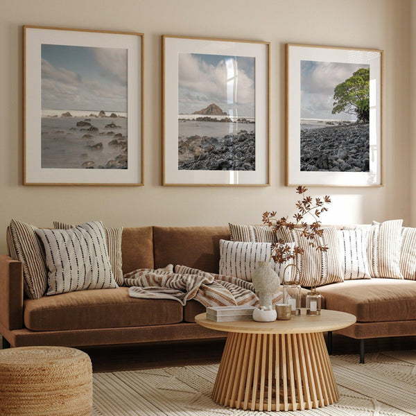 Hawaii Beach Large Triptych Wall Art - Unframed or Framed Ocean Set of 3 Prints, Nature Photography Gallery Set, Coastal Decor